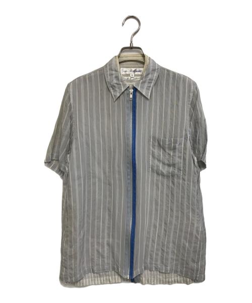 COMME des GARCONS SHIRT（コムデギャルソンシャツ）COMME des GARCONS SHIRT (コムデギャルソンシャツ) ドッキングS/Sジップシャツ グレー サイズ:Mの古着・服飾アイテム