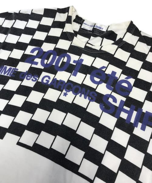 COMME des GARCONS SHIRT（コムデギャルソンシャツ）COMME des GARCONS SHIRT (コムデギャルソンシャツ) ロゴTシャツ ホワイト サイズ:Mの古着・服飾アイテム