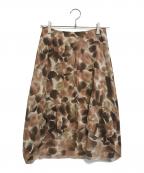 COMME des GARCONSコムデギャルソン）の古着「アシンメトリー総柄スカート」｜ブラウン