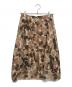 COMME des GARCONS（コムデギャルソン）の古着「アシンメトリー総柄スカート」｜ブラウン