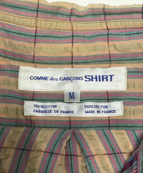 COMME des GARCONS SHIRT（コムデギャルソンシャツ）COMME des GARCONS SHIRT (コムデギャルソンシャツ) 切替S/Sシャツ ブラウン サイズ:Mの古着・服飾アイテム