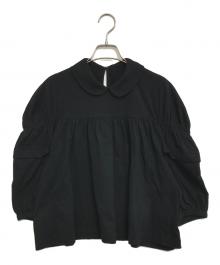 tricot COMME des GARCONS（トリココムデギャルソン）の古着「丸襟切替ブラウス」｜ブラック