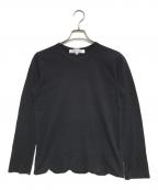 COMME des GARCONS COMME des GARCONSコムデギャルソン コムデギャルソン）の古着「裾カットアウトロングスリーブカットソー」｜ブラック
