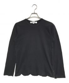 COMME des GARCONS COMME des GARCONS（コムデギャルソン コムデギャルソン）の古着「裾カットアウトロングスリーブカットソー」｜ブラック