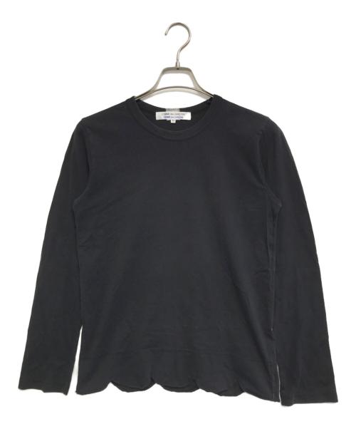 COMME des GARCONS COMME des GARCONS（コムデギャルソン コムデギャルソン）COMME des GARCONS COMME des GARCONS (コムデギャルソン コムデギャルソン) 裾カットアウトロングスリーブカットソー ブラック サイズ:Mの古着・服飾アイテム