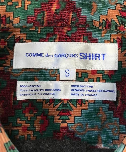 COMME des GARCONS SHIRT（コムデギャルソンシャツ）COMME des GARCONS SHIRT (コムデギャルソンシャツ) 異素材切替シャツ ブラウン サイズ:Sの古着・服飾アイテム