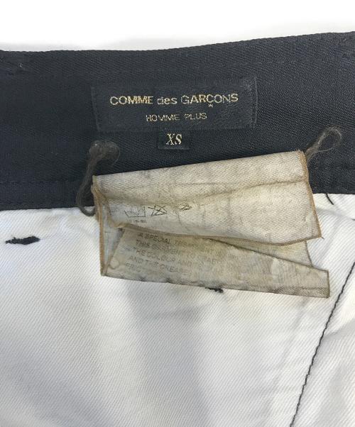 COMME des GARCONS HOMME PLUS（コムデギャルソンオムプリュス）COMME des GARCONS HOMME PLUS (コムデギャルソンオムプリュス) ポリ縮絨ワイドスラックス ブラック サイズ:XSの古着・服飾アイテム
