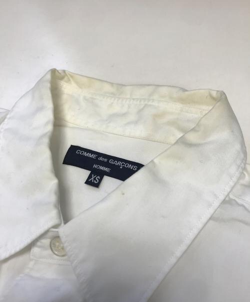 COMME des GARCONS HOMME（コムデギャルソン オム）COMME des GARCONS HOMME (コムデギャルソン オム) 綿タイプライター×綿ブロードプリントL/Sシャツ ホワイト サイズ:XSの古着・服飾アイテム