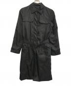 PRADAプラダ）の古着「三角プレート中綿ナイロンコート」｜ブラック