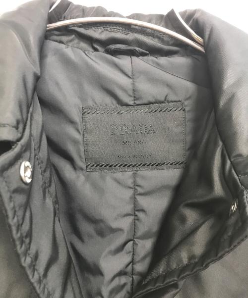 PRADA（プラダ）PRADA (プラダ) 三角プレート中綿ナイロンコート ブラック サイズ:40の古着・服飾アイテム