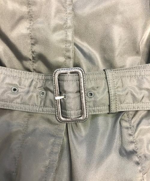 PRADA（プラダ）PRADA (プラダ) 三角プレート中綿ナイロンコート ブラック サイズ:40の古着・服飾アイテム