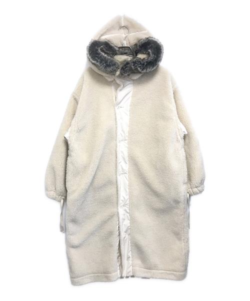 HYKE（ハイク）HYKE (ハイク) M-43 エコファーボアフードコート アイボリー サイズ:1 SMALLの古着・服飾アイテム