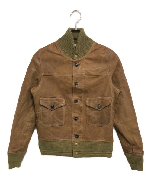 GOLDEN GOOSE（ゴールデングース）GOLDEN GOOSE (ゴールデングース) レザージャケット ブラウン サイズ:XSの古着・服飾アイテム