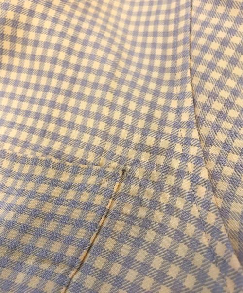 Alfred of NEW YORK（アルフレッドオブニューヨーク）Alfred of NEW YORK (アルフレッドオブニューヨーク) オープンカラーレーヨンチェックシャツ イエロー サイズ:Ｍの古着・服飾アイテム