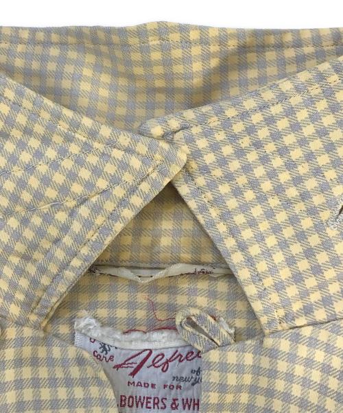 Alfred of NEW YORK（アルフレッドオブニューヨーク）Alfred of NEW YORK (アルフレッドオブニューヨーク) オープンカラーレーヨンチェックシャツ イエロー サイズ:Ｍの古着・服飾アイテム