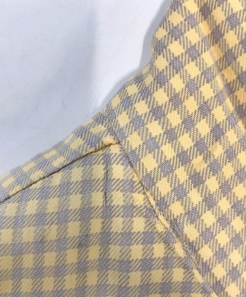 Alfred of NEW YORK（アルフレッドオブニューヨーク）Alfred of NEW YORK (アルフレッドオブニューヨーク) オープンカラーレーヨンチェックシャツ イエロー サイズ:Ｍの古着・服飾アイテム