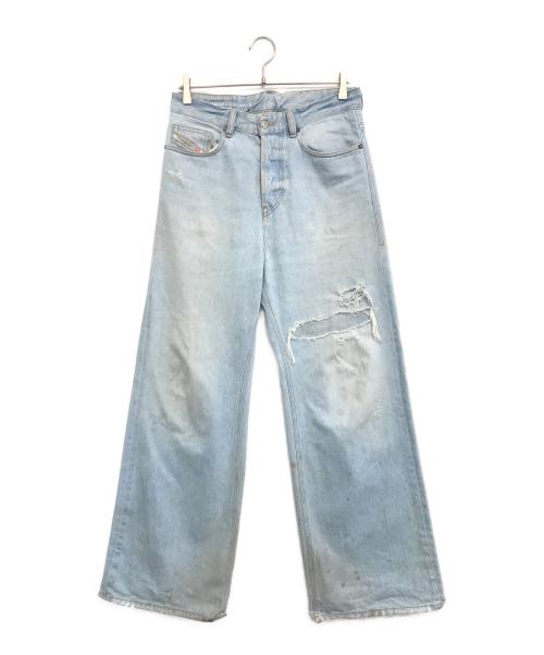 DIESEL（ディーゼル）DIESEL (ディーゼル) relaxed jeans d-riseダメージデニムパンツ インディゴ サイズ:Ｗ26の古着・服飾アイテム