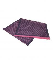 GUCCI（グッチ）の古着「GG柄ジャガードウールマフラー」｜ピンク