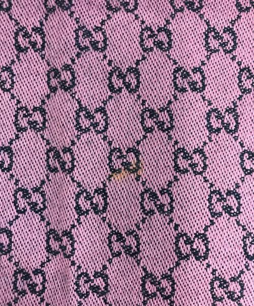 GUCCI（グッチ）GUCCI (グッチ) GG柄ジャガードウールマフラー ピンク サイズ:表記なしの古着・服飾アイテム