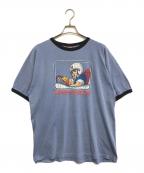 TNTティーエヌティー）の古着「リンガーTシャツ」｜ブルー