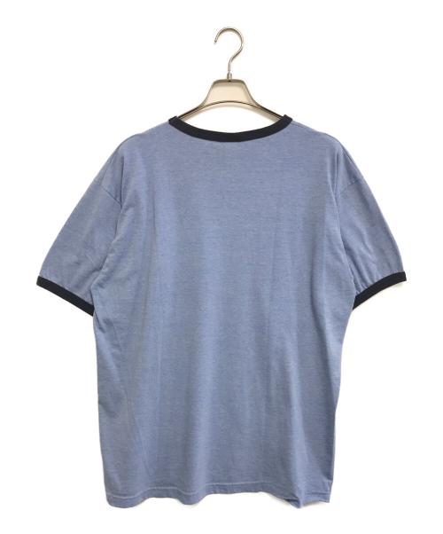TNT（ティーエヌティー）TNT (ティーエヌティー) リンガーTシャツ ブルー サイズ:Lの古着・服飾アイテム