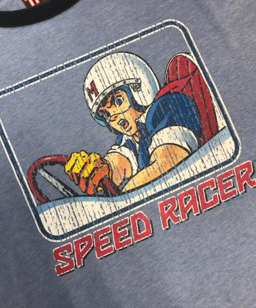 TNT（ティーエヌティー）TNT (ティーエヌティー) リンガーTシャツ ブルー サイズ:Lの古着・服飾アイテム
