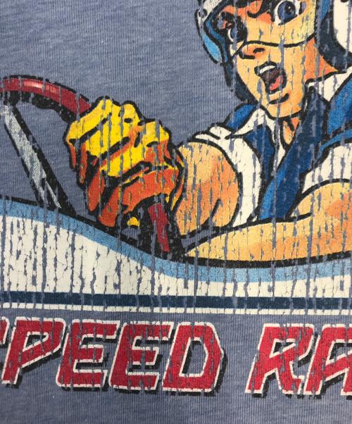 TNT（ティーエヌティー）TNT (ティーエヌティー) リンガーTシャツ ブルー サイズ:Lの古着・服飾アイテム