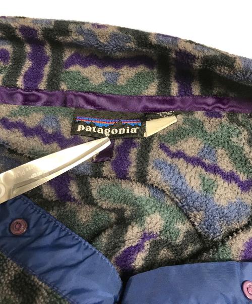 Patagonia（パタゴニア）Patagonia (パタゴニア) テウェルチェ柄 シンチラスナップＴ パープル サイズ:XLの古着・服飾アイテム