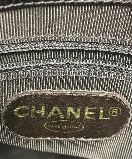 CHANEL（シャネル）CHANEL (シャネル) キャビアスキンロゴトートバッグ ブラックの古着・服飾アイテム