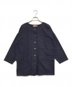 ISSEY MIYAKEイッセイミヤケ）の古着「バンドカラーシャツ」｜ネイビー