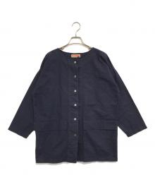 ISSEY MIYAKE（イッセイミヤケ）の古着「バンドカラーシャツ」｜ネイビー