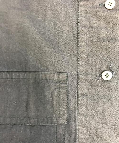 ISSEY MIYAKE（イッセイミヤケ）ISSEY MIYAKE (イッセイミヤケ) バンドカラーシャツ ネイビー サイズ:9の古着・服飾アイテム