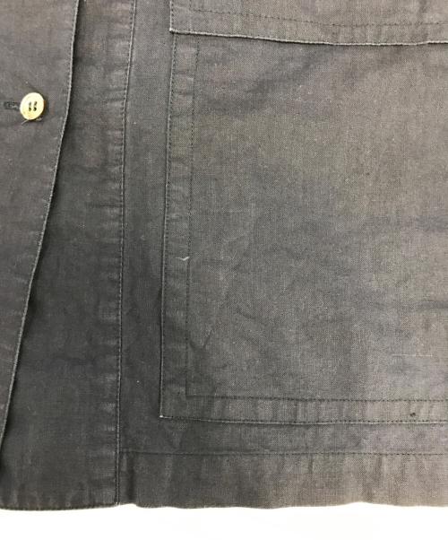 ISSEY MIYAKE（イッセイミヤケ）ISSEY MIYAKE (イッセイミヤケ) バンドカラーシャツ ネイビー サイズ:9の古着・服飾アイテム