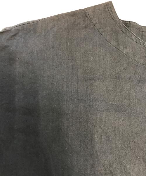 ISSEY MIYAKE（イッセイミヤケ）ISSEY MIYAKE (イッセイミヤケ) バンドカラーシャツ ネイビー サイズ:9の古着・服飾アイテム