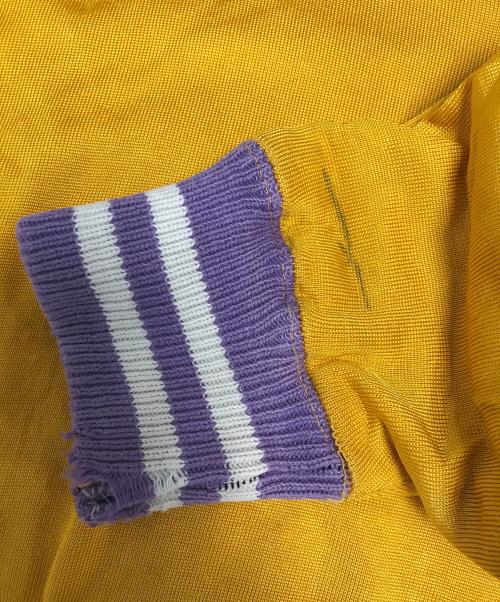 Champion（チャンピオン）Champion (チャンピオン) ダブルフェイス リブラインスウェット イエロー×パープル サイズ:XLARGEの古着・服飾アイテム