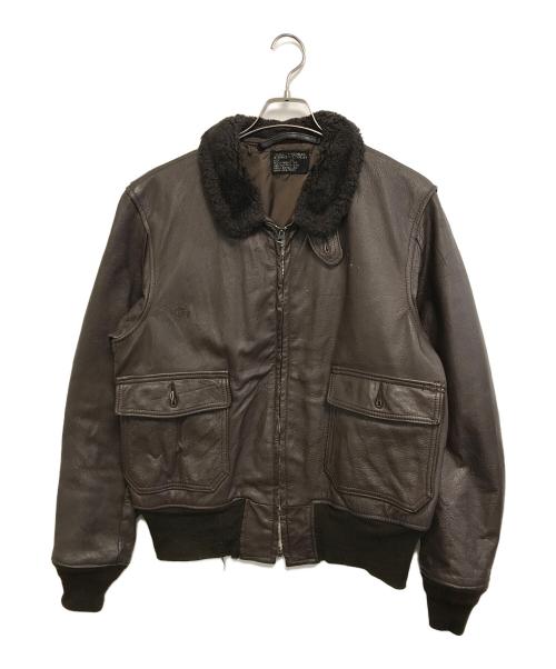 U'S NAVY（ユーエスネイビー）U'S NAVY (アメリカ海軍) G-1ジャケット ブラウン サイズ:44の古着・服飾アイテム