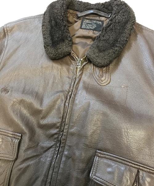 U'S NAVY（ユーエスネイビー）U'S NAVY (アメリカ海軍) G-1ジャケット ブラウン サイズ:44の古着・服飾アイテム