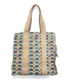 Vivienne Westwood man（ヴィヴィアン ウェストウッド マン）の古着「オーブプリント キャンバストートバック」｜グリーン