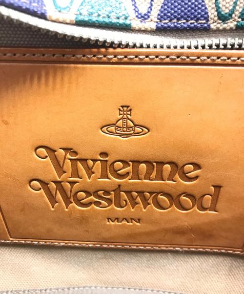 Vivienne Westwood man（ヴィヴィアン ウェストウッド マン）Vivienne Westwood man (ヴィヴィアン ウェストウッド マン) オーブプリント キャンバストートバック グリーンの古着・服飾アイテム