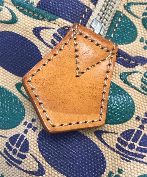 Vivienne Westwood man（ヴィヴィアン ウェストウッド マン）Vivienne Westwood man (ヴィヴィアン ウェストウッド マン) オーブプリント キャンバストートバック グリーンの古着・服飾アイテム