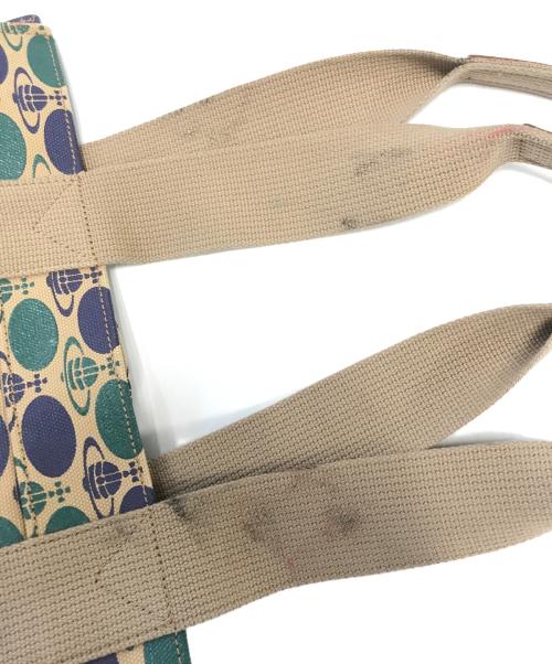 Vivienne Westwood man（ヴィヴィアン ウェストウッド マン）Vivienne Westwood man (ヴィヴィアン ウェストウッド マン) オーブプリント キャンバストートバック グリーンの古着・服飾アイテム
