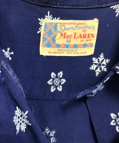 MACLAREN（マクラーレン）MACLAREN (マクラーレン) プルオーバー 開襟レーヨンシャツ ネイビー サイズ:Mの古着・服飾アイテム