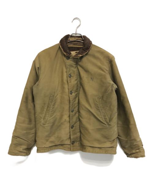 VINTAGE MILITARY（ヴィンテージ ミリタリー）VINTAGE MILITARY (ヴィンテージ ミリタリー) U'S NAVY N-1 デッキジャケット グリーン サイズ:不明の古着・服飾アイテム