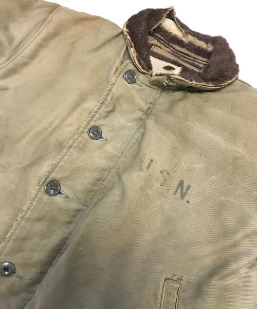 VINTAGE MILITARY（ヴィンテージ ミリタリー）VINTAGE MILITARY (ヴィンテージ ミリタリー) U'S NAVY N-1 デッキジャケット グリーン サイズ:不明の古着・服飾アイテム