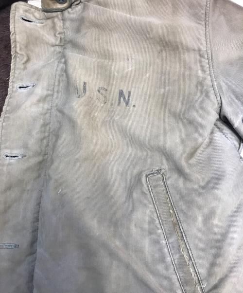 VINTAGE MILITARY（ヴィンテージ ミリタリー）VINTAGE MILITARY (ヴィンテージ ミリタリー) U'S NAVY N-1 デッキジャケット グリーン サイズ:不明の古着・服飾アイテム