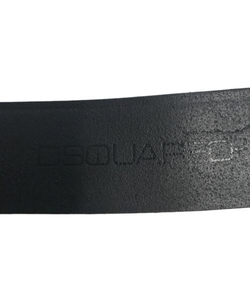 DSQUARED2（ディースクエアード）DSQUARED2 (ディースクエアード) ロゴバックル レザーベルト ブラック サイズ:Ｓの古着・服飾アイテム