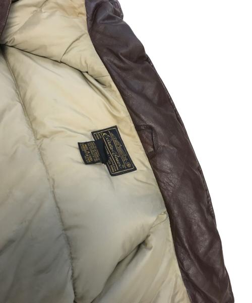 Eddie Bauer（エディーバウアー）Eddie Bauer (エディーバウアー) レザーダウンジャケット ブラウン サイズ:Mの古着・服飾アイテム
