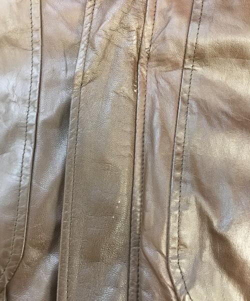 Eddie Bauer（エディーバウアー）Eddie Bauer (エディーバウアー) レザーダウンジャケット ブラウン サイズ:Mの古着・服飾アイテム