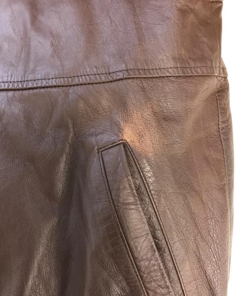 Eddie Bauer（エディーバウアー）Eddie Bauer (エディーバウアー) レザーダウンジャケット ブラウン サイズ:Mの古着・服飾アイテム