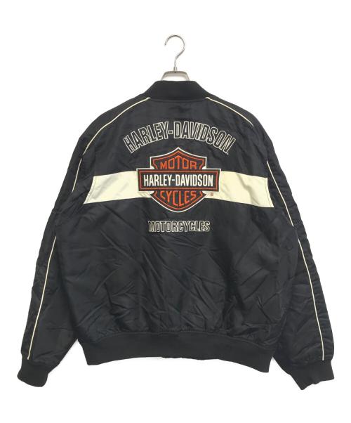 HARLEY-DAVIDSON（ハーレーダビッドソン）HARLEY-DAVIDSON (ハーレーダビッドソン) レーシングボンバージャケット ブラック サイズ:XLの古着・服飾アイテム